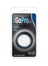 Черно-синее эрекционное кольцо Silicone Go Pro Cock Ring - Blush Novelties - в Уфе купить с доставкой