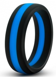 Черно-синее эрекционное кольцо Silicone Go Pro Cock Ring - Blush Novelties - в Уфе купить с доставкой