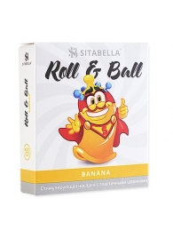 Стимулирующий презерватив-насадка Roll   Ball Banana - Sitabella - купить с доставкой в Уфе