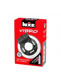 Чёрное эрекционное виброкольцо Luxe VIBRO  Африканский Эль Дьябло  + презерватив - Luxe - в Уфе купить с доставкой