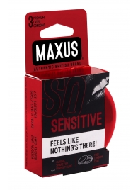 Ультратонкие презервативы в железном кейсе MAXUS Sensitive - 3 шт. - Maxus - купить с доставкой в Уфе