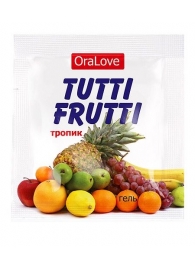 Пробник гель-смазки Tutti-frutti со вкусом тропических фруктов - 4 гр. - Биоритм - купить с доставкой в Уфе