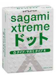 Презервативы Sagami Xtreme SUPER DOTS с точками - 3 шт. - Sagami - купить с доставкой в Уфе