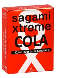 Ароматизированные презервативы Sagami Xtreme COLA - 3 шт. - Sagami - купить с доставкой в Уфе