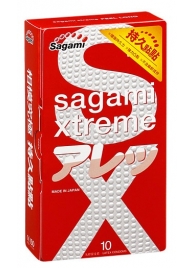Утолщенные презервативы Sagami Xtreme Feel Long с точками - 10 шт. - Sagami - купить с доставкой в Уфе