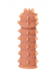 Телесная реалистичная насадка KOKOS Extreme Sleeve 04 с дополнительной стимуляцией - 12,7 см. - KOKOS - в Уфе купить с доставкой