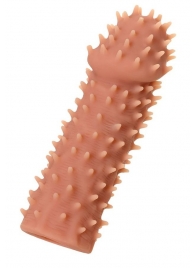 Телесная реалистичная насадка KOKOS Extreme Sleeve 07 с дополнительной стимуляцией - 12,7 см. - KOKOS - в Уфе купить с доставкой