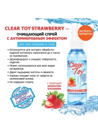 Очищающий спрей для игрушек CLEAR TOY Strawberry - 100 мл. - Биоритм - купить с доставкой в Уфе