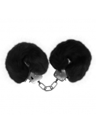 Черные меховые наручники Love с ключиками - Baile - купить с доставкой в Уфе