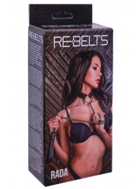 Черный поводок и чокер с кольцом Rada - Rebelts - купить с доставкой в Уфе