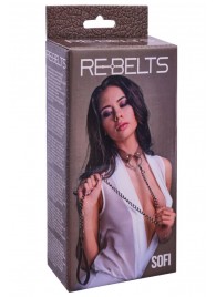 Коричневый поводок и чокер с кольцом Sofi - Rebelts - купить с доставкой в Уфе