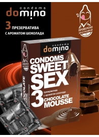 Презервативы для орального секса DOMINO Sweet Sex с ароматом шоколадного мусса - 3 шт. - Domino - купить с доставкой в Уфе