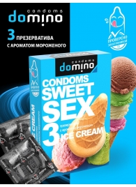 Презервативы для орального секса DOMINO Sweet Sex с ароматом мороженого - 3 шт. - Domino - купить с доставкой в Уфе