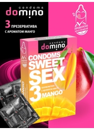 Презервативы для орального секса DOMINO Sweet Sex с ароматом манго - 3 шт. - Domino - купить с доставкой в Уфе
