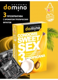 Презервативы для орального секса DOMINO Sweet Sex с ароматом тропических фруктов - 3 шт. - Domino - купить с доставкой в Уфе