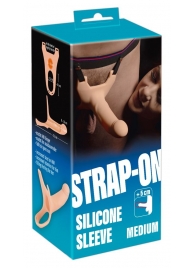 Силиконовый полый страпон на ремнях Silicone Strap-on - 16 см. - Orion - купить с доставкой в Уфе