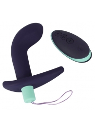 Темно-фиолетовый вибростимулятор простаты с пультом ДУ Remote Controlled Prostate Plug - Orion - в Уфе купить с доставкой