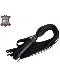 Черная плеть  Ковбой  с ручкой-фаллосом - 55 см. - Sitabella - купить с доставкой в Уфе