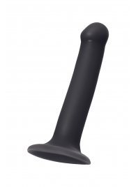 Черный фаллос на присоске Silicone Bendable Dildo M - 18 см. - Strap-on-me - купить с доставкой в Уфе