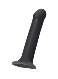 Черный фаллос на присоске Silicone Bendable Dildo L - 19 см. - Strap-on-me - купить с доставкой в Уфе