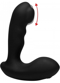 Черный стимулятор простаты Alpha-Pro 7X P-Milker Silicone Prostate Stimulator with Milking Bead - XR Brands - в Уфе купить с доставкой