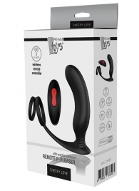 Черный массажер простаты REMOTE P-PLEASER - Dream Toys - в Уфе купить с доставкой