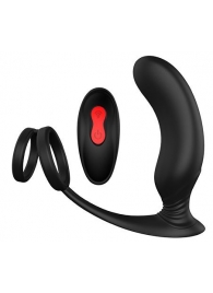 Черный массажер простаты REMOTE P-PLEASER - Dream Toys - в Уфе купить с доставкой