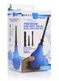 Анальный душ с 3 насадками Premium One-way Valve Anal Douche Set - XR Brands - купить с доставкой в Уфе