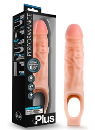 Телесный реалистичный фаллоудлинитель 9 Inch Silicone Cock Sheath Penis Extender - 22,86 см. - Blush Novelties - в Уфе купить с доставкой