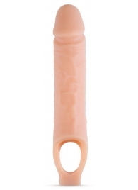 Телесный реалистичный фаллоудлинитель 10 Inch Silicone Cock Sheath Penis Extender - 25,4 см. - Blush Novelties - в Уфе купить с доставкой