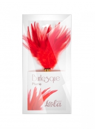 Красный перьевой тиклер Plume - 23 см. - Lola Lingerie - купить с доставкой в Уфе