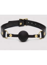 Черный кляп-шар Bound to You Faux Leather Ball Gag - Fifty Shades of Grey - купить с доставкой в Уфе