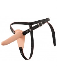 Телесный поясной страпон с вибрацией Vibrating Strap-On - 15,7 см. - Orion - купить с доставкой в Уфе