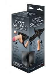 Черный пояс для женщин BEST SELECT с 3 насадками - LOVETOY (А-Полимер) - купить с доставкой в Уфе