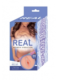 Телесный вибромастурбатор-вагина Real Women Vibration - Real - в Уфе купить с доставкой