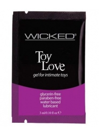 Лубрикант на водной основе для использования с игрушками WICKED Toy Love - 3 мл. - Wicked - купить с доставкой в Уфе