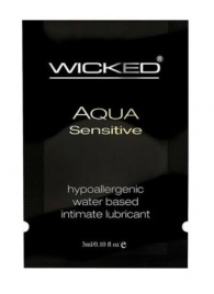 Мягкий лубрикант на водной основе WICKED AQUA Sensitive - 3 мл. - Wicked - купить с доставкой в Уфе