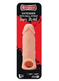 Телесная насадка EXTENDER WITH BALL STRAP 5.5 - 14 см. - Dream Toys - в Уфе купить с доставкой