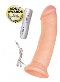 Телесный вибратор-реалистик с 7 режимами вибрации - 20 см. - ToyFa купить с доставкой в интернет-магазине Orgasmix в Уфе Телесный вибратор-реалистик с 7 режимами вибрации - 20 см. - ToyFa