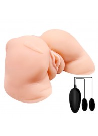Телесная вибровагина Julie с 2 рабочими отверстиями - Baile - в Уфе купить с доставкой