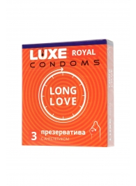 Презервативы с продлевающим эффектом LUXE Royal Long Love - 3 шт. - Luxe - купить с доставкой в Уфе