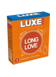 Презервативы с продлевающим эффектом LUXE Royal Long Love - 3 шт. - Luxe - купить с доставкой в Уфе