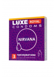 Презервативы с увеличенным количеством смазки LUXE Royal Nirvana - 3 шт. - Luxe - купить с доставкой в Уфе