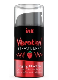 Жидкий интимный гель с эффектом вибрации Vibration! Strawberry - 15 мл. - INTT - купить с доставкой в Уфе