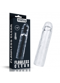 Прозрачная насадка-удлинитель Flawless Clear Penis Sleeve Add 2 - 19 см. - Lovetoy - в Уфе купить с доставкой