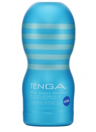 Мастурбатор с охлаждающей смазкой TENGA Original Vacuum Cup Cool - Tenga - в Уфе купить с доставкой