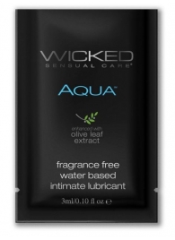 Легкий лубрикант на водной основе с алое Wicked Aqua - 3 мл. - Wicked - купить с доставкой в Уфе