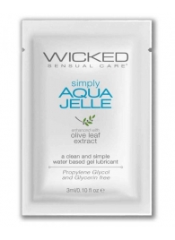 Гель-лубрикант Simply Aqua Jelle - 3 мл. - Wicked - купить с доставкой в Уфе