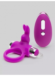 Лиловое виброкольцо с пультом ДУ Remote Control Cock Ring - Happy Rabbit - в Уфе купить с доставкой