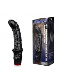 Черный вибромассажер простаты 6  Premium Prostate Massager - BlueLine - в Уфе купить с доставкой